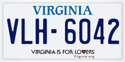 VA license plate VLH6042