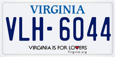 VA license plate VLH6044