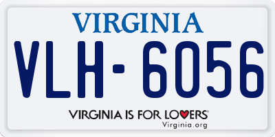 VA license plate VLH6056