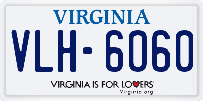 VA license plate VLH6060