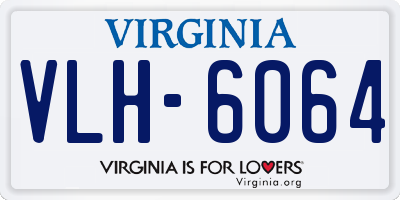 VA license plate VLH6064