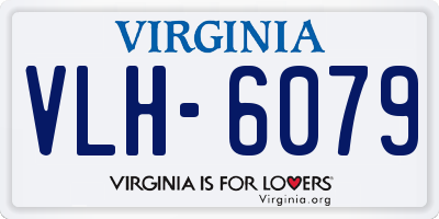 VA license plate VLH6079