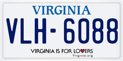 VA license plate VLH6088