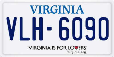 VA license plate VLH6090