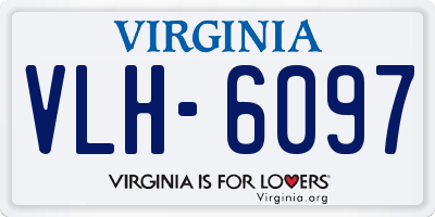 VA license plate VLH6097