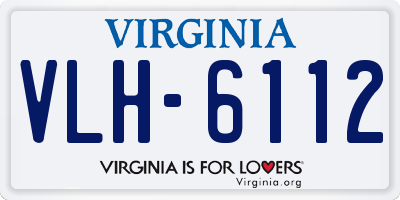 VA license plate VLH6112