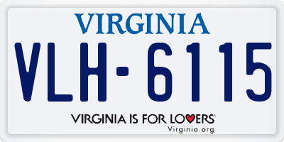 VA license plate VLH6115