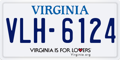 VA license plate VLH6124