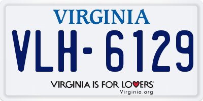VA license plate VLH6129