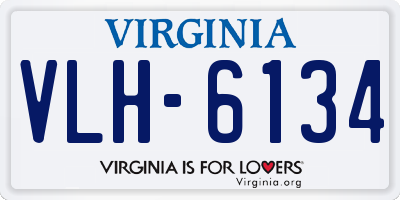VA license plate VLH6134