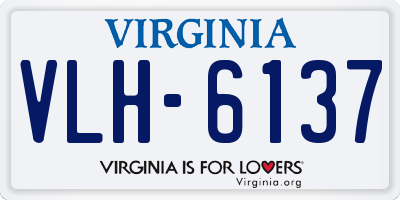 VA license plate VLH6137