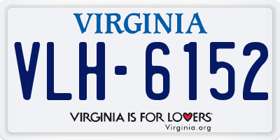 VA license plate VLH6152