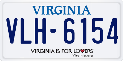 VA license plate VLH6154