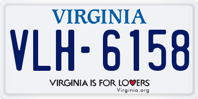 VA license plate VLH6158