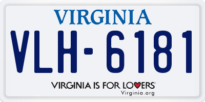 VA license plate VLH6181