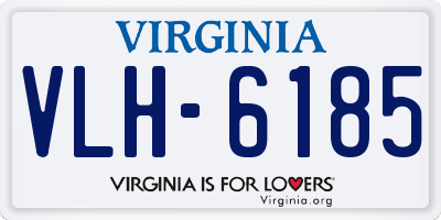 VA license plate VLH6185