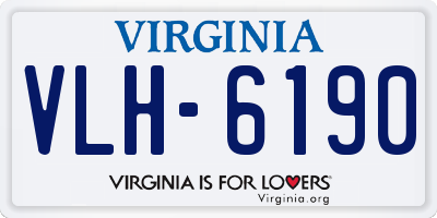 VA license plate VLH6190
