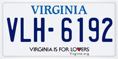 VA license plate VLH6192