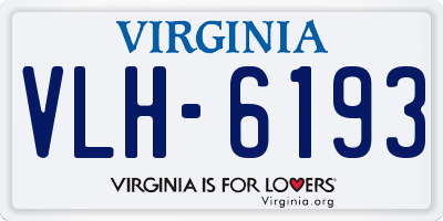VA license plate VLH6193