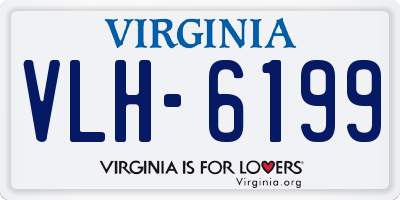 VA license plate VLH6199