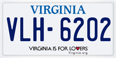 VA license plate VLH6202