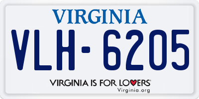 VA license plate VLH6205