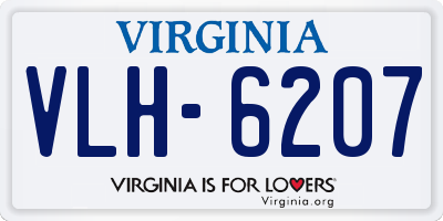 VA license plate VLH6207