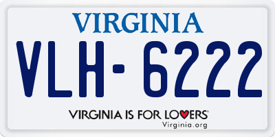 VA license plate VLH6222