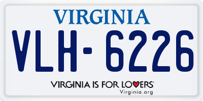 VA license plate VLH6226