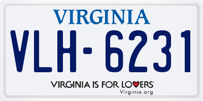 VA license plate VLH6231