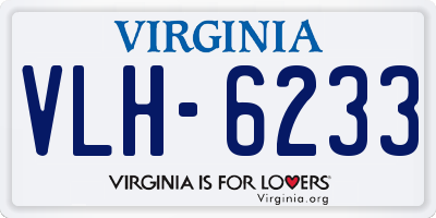 VA license plate VLH6233