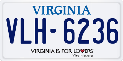 VA license plate VLH6236