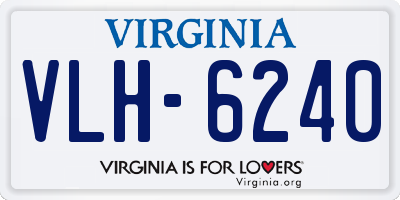 VA license plate VLH6240