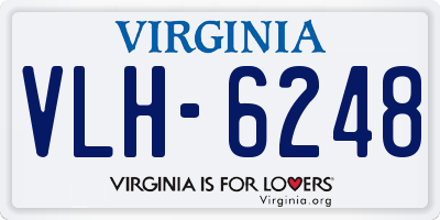 VA license plate VLH6248