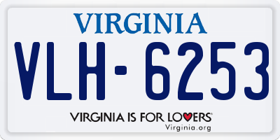 VA license plate VLH6253