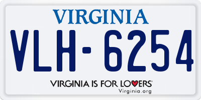 VA license plate VLH6254