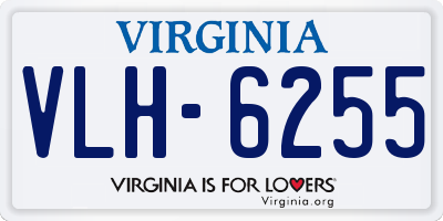 VA license plate VLH6255