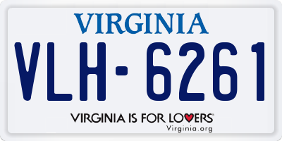 VA license plate VLH6261