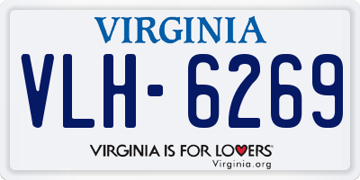 VA license plate VLH6269
