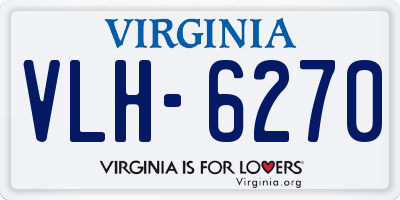 VA license plate VLH6270