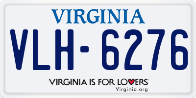 VA license plate VLH6276