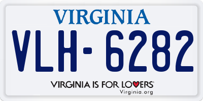 VA license plate VLH6282