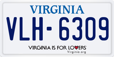 VA license plate VLH6309