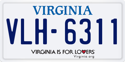 VA license plate VLH6311