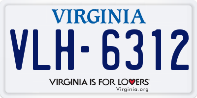 VA license plate VLH6312