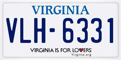 VA license plate VLH6331