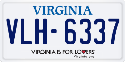 VA license plate VLH6337