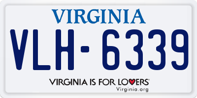 VA license plate VLH6339