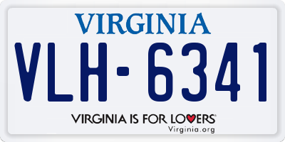 VA license plate VLH6341