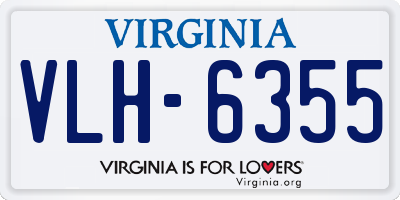 VA license plate VLH6355